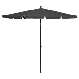 Berkfield Durable Garden Parasol With Pole 210X140 Cm Anthracite - thumbnail 2