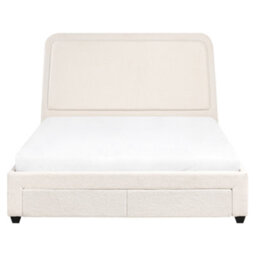 Beliani Bed With Storage Drawers Boucle Sardent 160 X 200 Cm (Eu King Size) Off-White - thumbnail 7