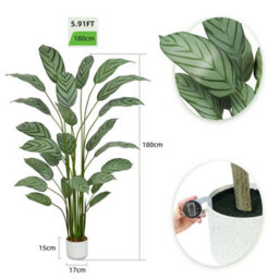 Artificial Bird Of Paradise Tree W/plastic Planter And Artificial Moss For House 180 Cm - thumbnail 2