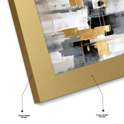 "AK Frames Sleek 20X12"" Gold Thin Modern Picture Frame - Slim And Design For Posters, Prints And Photos - Elegant Wall Frame Decor" - thumbnail 7