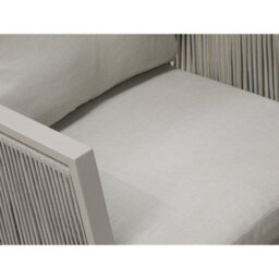 Dellonda Fusion Aluminium 4 Piece Outdoor Sofa, Chairs & Table Set, Light Grey - thumbnail 7