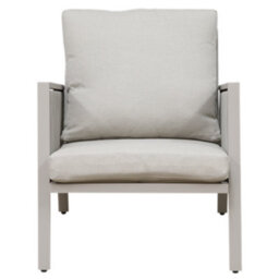 Dellonda Fusion Aluminium 4 Piece Outdoor Sofa, Chairs & Table Set, Light Grey - thumbnail 8