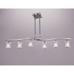 Luminosa Lighting Luminosa Rosa Del Desierto Telescopic Linear Pendant Line 6 Light G9, Satin Nickel - thumbnail 2