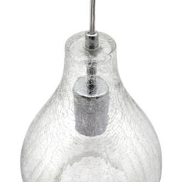 Long Life Lamps Company Modern Tear Drop Ceiling Pendant Light Crackled Clear Glass Lamp Shade H3066 - thumbnail 5