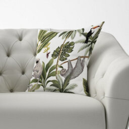 Warren Reed Designer Tropical Sloths Cushions 60Cm X 60Cm - thumbnail 2