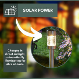 Superbright Led Solar Stake Light Martello (3 Pack) White Brushed Stainless Steel - thumbnail 8
