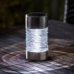 Superbright Led Solar Stake Light Martello (3 Pack) White Brushed Stainless Steel - thumbnail 3