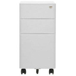 Berkfield Mobile File Cabinet Light Grey 30X45X59 Cm Steel - thumbnail 2