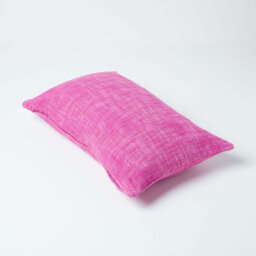Homescapes Nirvana Cotton Pink Rectangular Cushion Cover, 30 X 50 Cm - thumbnail 3