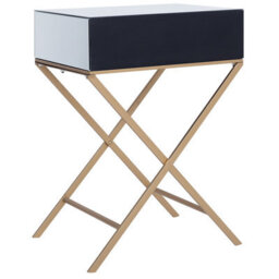 Beliani Side Table Vivy Glass Mirrored Silver - thumbnail 6