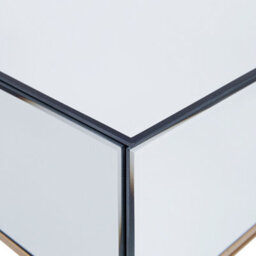 Beliani Side Table Vivy Glass Mirrored Silver - thumbnail 8