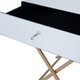 Beliani Side Table Vivy Glass Mirrored Silver - thumbnail 7