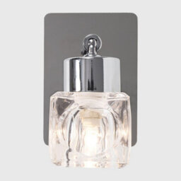 Valuelights Ritz Modern Silver Chrome And Glass Ice Cube Wall Light - thumbnail 3