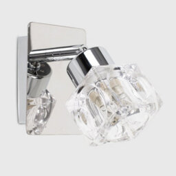 Valuelights Ritz Modern Silver Chrome And Glass Ice Cube Wall Light - thumbnail 4