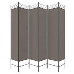 Berkfield Durable 6-Panel Room Divider Anthracite 240X200 Cm Fabric - thumbnail 4