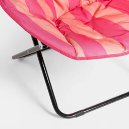 Ohs Stripe Moon Camping Chair Round Folding Outdoor Garden Seat - thumbnail 7