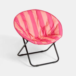 Ohs Stripe Moon Camping Chair Round Folding Outdoor Garden Seat - thumbnail 5