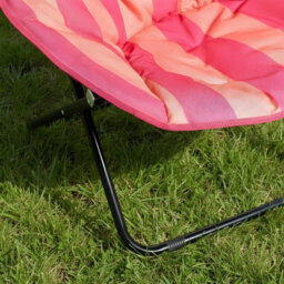 Ohs Stripe Moon Camping Chair Round Folding Outdoor Garden Seat - thumbnail 3