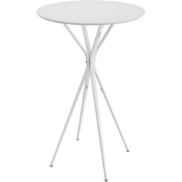 Songmics Modern Circular Bar Table, Sleek Cocktail Stand For Home And Kitchen, Cloud White And Matte White - thumbnail 6