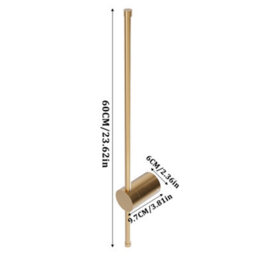 Thehotsale Gold 360 Degree Rotatable Led Straight Wall Light,l 60Cm,warm White - thumbnail 6