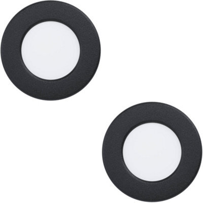 Loops 2 Pack Sleek Modern Black Led Ceiling Light For Indoor Spaces - Stylish Semi-Flush Fixture - image 1