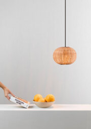 Luminosa Lighting Luminosa Haka Black, Rattan Globe Pendant Lamp 25Cm 2700K - thumbnail 2