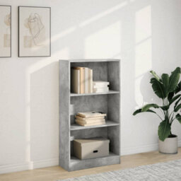 Berkfield Bookcase Concrete Grey 60X24X109 Cm Engineered Wood - thumbnail 3