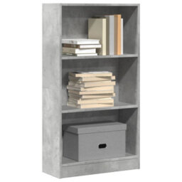Berkfield Bookcase Concrete Grey 60X24X109 Cm Engineered Wood