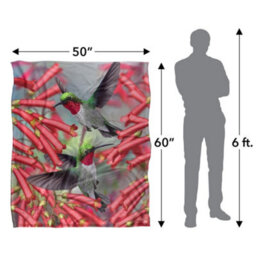 Royce Mcclure Silky Hummingbird Supersoft Blanket Multicoloured (152Cm X 127Cm) - thumbnail 5