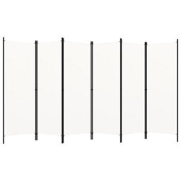 Vidaxl 6-Panel Room Divider White 300X180 Cm Room Dividers