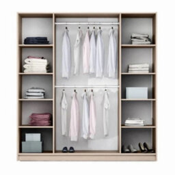 Arte Smart Sand Beige Sliding Wardrobe 210Cm - Sleek Storage With A Contemporary Edge - thumbnail 3