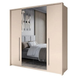 Arte Smart Sand Beige Sliding Wardrobe 210Cm - Sleek Storage With A Contemporary Edge - thumbnail 2
