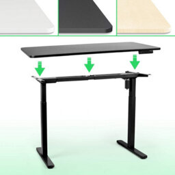 Duronic Tm12 Bk Sit Stand Desk Frame, Height Adjustable, Memory Function, Electric Single Motor/2 Stage - Base Frame Only - Black - thumbnail 6