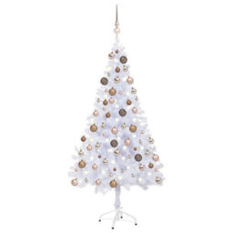Berkfield Artificial Christmas Tree With Leds&ball Set 120Cm 230 Branches - thumbnail 1