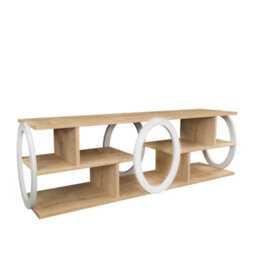 Decorotika Fale Tv Stand Tv Unit For Tvs Up To 60 Inch Sapphire Oak And White - thumbnail 5