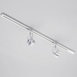 Litecraft Greenwich White 2 Head 1M Straight Kitchen Track Light With Led Bulbs - thumbnail 3