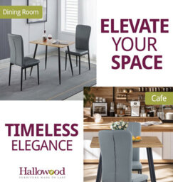 Hallowood Furniture Cullompton Small Rectangular Dining Table 80Cm With 2 Faux Leather Grey Chairs - thumbnail 6