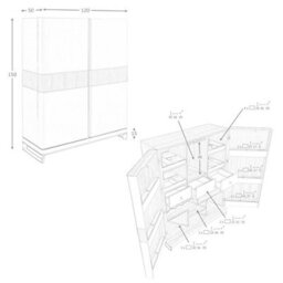 Angel Cerda Elegant High Sideboard In Leather, Walnut, And Polished Steel - thumbnail 7