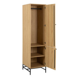 Wyld Haus Bjork Natural Oak Panelled 2-Door Wardrobe - thumbnail 5
