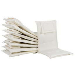 Beliani Set Of 8 Back/seat Cushions Maui 40 X 54 Cm Off-White - thumbnail 4