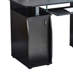 Wicklow Computer Desk With Cabinet And 3 Drawers - Black - thumbnail 5