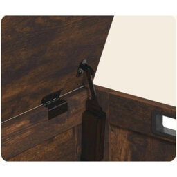 FURNOLD Industrial Wooden Storage Box Chest Trunk Rustic Brown - thumbnail 2