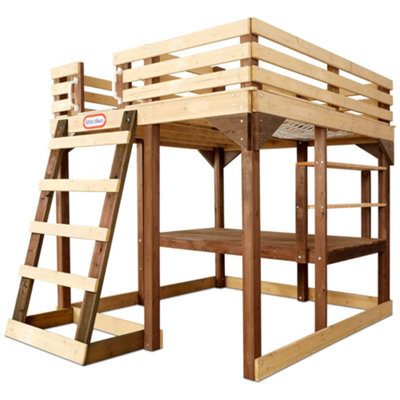 Bravich Little Tikes Wooden 4-In-1 Study Fort 5Ft Loft Bed Bunk Set - image 1