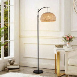Living And Home 162.5Cm H E27 Bulb Base 60W Traditional Woven Rattan Floor Lamp With Foot Switch - thumbnail 3