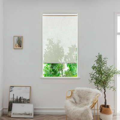 GoodHome Emini Corded Natural Sheer Roller Blind (W)90Cm (L)180Cm - image 1
