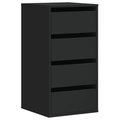Berkfield Classic Corner Chest Of Drawers Black 40X41X76 Cm Engineered Wood