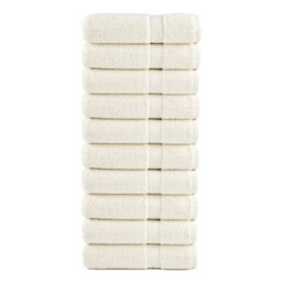 Berkfield Premium Shower Towels Solund 10 Pcs Cream 70X140 Cm 600 Gsm