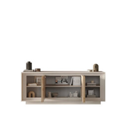 FurniComp LTD Furnicomp Berlin 4 Door 207Cm Cashmere And Cadiz Oak Sideboard - thumbnail 3