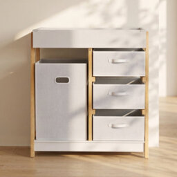 Aiyaplay Baby Changing Table With 3 Drawers, Basket, Waterproof Pad - thumbnail 8