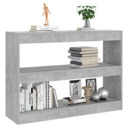 Berkfield Book Cabinet/room Divider Concrete Grey 100X30X72 Cm - thumbnail 5